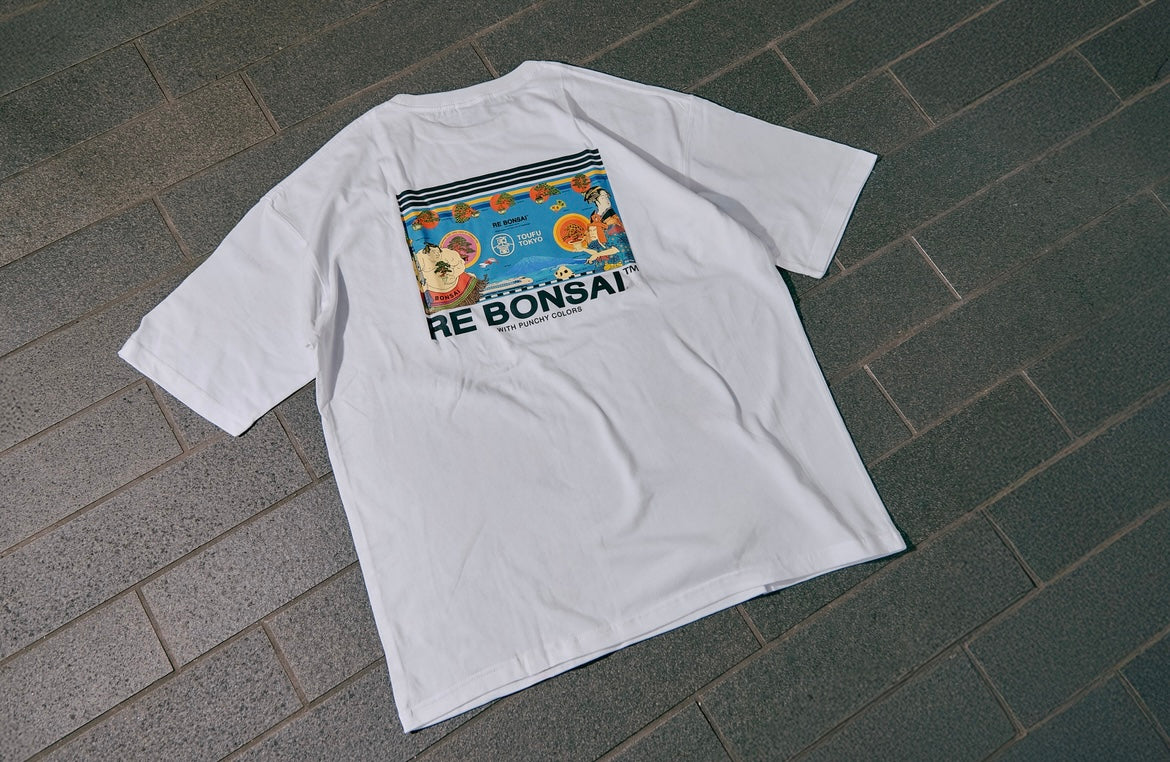 TOUFUTOKYO “RE BONSAI™︎Ukiyoe Edition” T-SHIRT(WHITE / BLACK)
