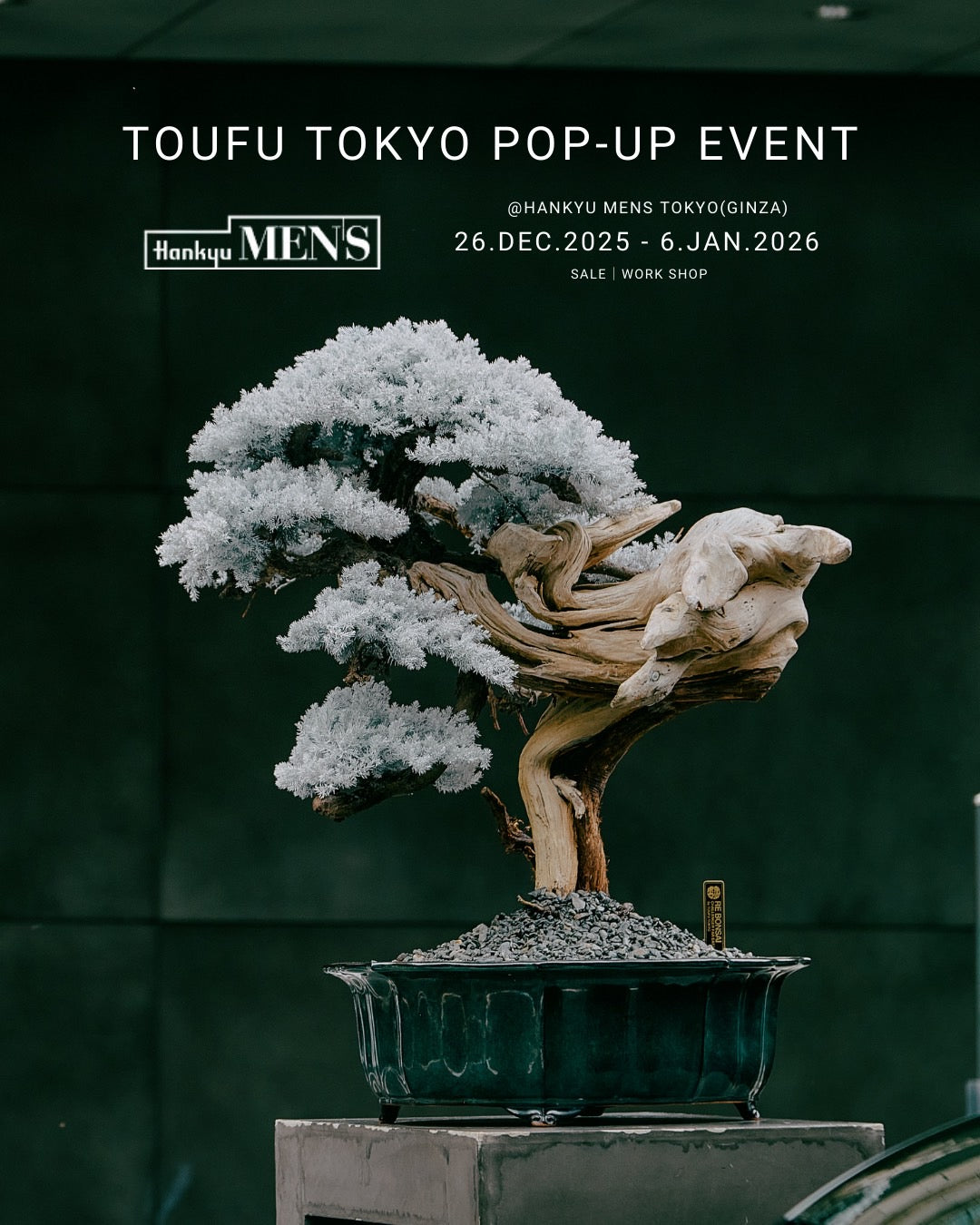 阪急メンズ東京にて2025年12月26日(金)– 2026年1月6日(火)の期間でPOP-UPとWORKSHOPイベントを開催します