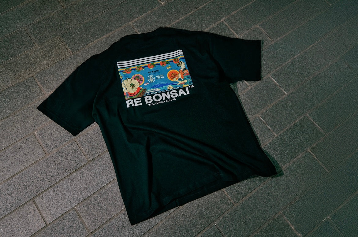 TOUFUTOKYO “RE BONSAI™︎Ukiyoe Edition” T-SHIRT（WHITE / BLACK）